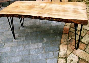 Ława stolik jesion 7 cm gruby blat loft