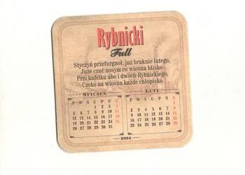 Rybnicki - podstawka do piwa. Nr.5.
