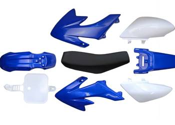 PLASTIKI OWIEWKI KOMPLET POCKET BIKE MINI CROSS MRF PITBIKE - Niebiesk