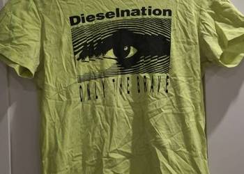 oryginalny męski podkoszulek/t-shirt Diesel r.M zielony/seledynowy