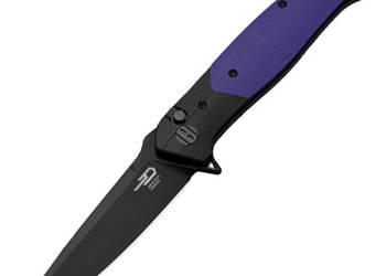 Nóż składany Bestech Swordfish Black/Purple G10, Black PVD 14C28N (BG62C)