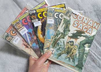 Conan Saga - komplet 5 komiksów - AS Editor, Marvel 1989 rok