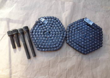 Łańcuch 2sztuki 4śruby wózek widłowy lub inne zastosowanie nowe oryginał