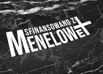 Naklejka SFINANSOWANO Z MENELOWE + 10 x 2,5 cm #2