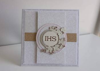 Kartka ręcznie z okazji Pierwszej Komunii Świętej handmade