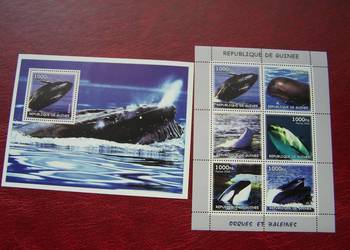 Gwinea 2002 MNH Fauna Życie Morskie Wieloryby