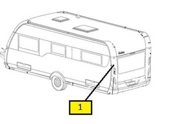 Słupek tył na lampę lewy Hobby