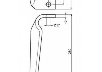 Nóż do brony aktywnej L 280mm Maschio