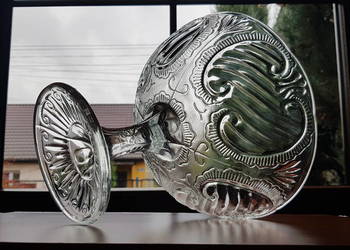 Owocarka Jabłuszka / Zawijasy, Ząbkowice, szkło PRL