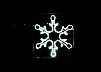 Śnieżynka Dekoracja latarniowa dwustronna LED