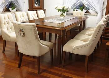 Pikowane krzesło hampton chesterfield glamour z kołatką