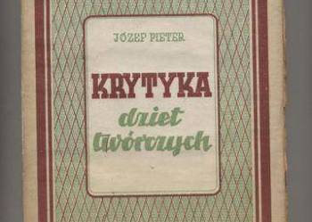 Krytyka dzieł twórczych - Józef Pieter
