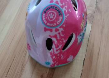 kask hełm ochronny rowerowy dziecięcy różowo-biały roz. 52-56cm M
