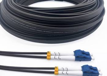 Kabel światłowodowy Elfcam LC/APC- LC/APC 9/125μm LSZH, czarny (200M)