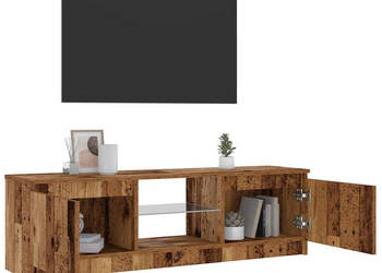 Szafka pod TV z oświetleniem LED stare drewno 120x30x36 cm WM-856347