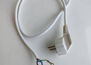 Kabel przewód zasilający biały 16A 205V 3 PIN 70 cm