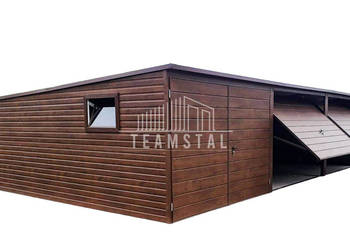 GARAŻ BLASZANY 12m x 5m - spad tył 4x Brama - TS224
