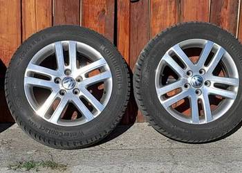 Felgi aluminiowe 205/55/R16 Volkswagen+opony zimowe Continental  - 4 szt.
