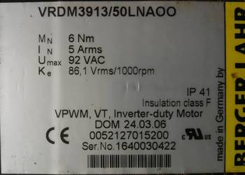 Silnik krokowy Berger Lahr VRDM3913/50LNBOO