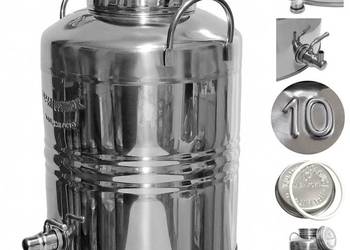 Beczułka beczka ze stali nierdzewnej inox antałek bańka 10L z kranem 1/2"