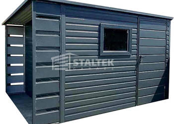 Schowek - Domek Ogrodowy 3x2 + wiata 0,5m Drzwi okno dach ST104