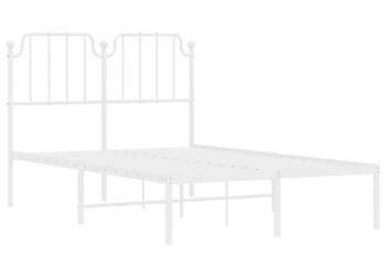 Łóżko Metalowe Białe Rama Łóżka Ze Stelażem Biała 120x190 cm WM-373933