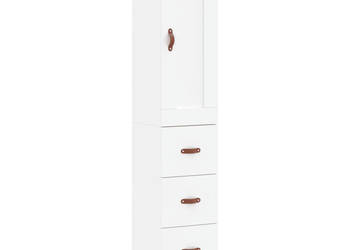 Wysoka szafka biała 345x34x180 cm materiał drewnopochodny WM-3200169