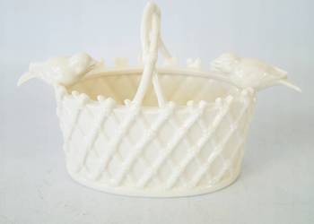 Porcelanowy koszyk dekoracja paterka ptaszki