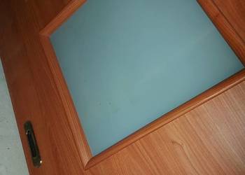 Drzwi wewnętrzne 80cm  przesuwne z szybą +szyna przesówna