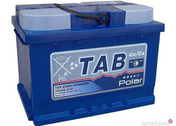 Akumulator  55Ah 550ATAB POLAR BLUE EN LEWY/PRAWY PLUS niski DARMOWY DOWÓZ