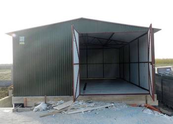 Blaszana hala 6×6 m – ciemnozielona matowa