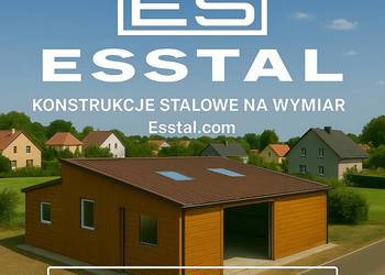 Ładny Garaż Blaszany Drewnopodobny| MAGAZYN | Wiaty , Hale | - ESSTAL-