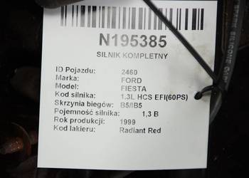 SILNIK KOMPLETNY FORD FIESTA J4J XK76076
