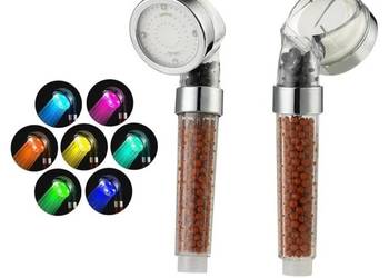 Słuchawka prysznicowa LED 7 kolorów – wysokociśnieniowa z filtrem i zmiękcz