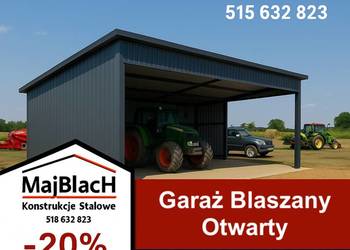 Garaż Blaszany Otwarty WIATA OTWARTA / Magazyn / Schowek - Maj-Blach Garaż Blaszany Otwarty WIATA OTWARTA / Magazyn / Schowek - Maj-Blach