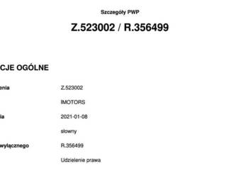 Syndyk sprzeda znak towarowy SŁOWNY "IMOTORS"