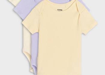 Body 3 pack Sinsay 56 noworodek newborn bawełna dzianina