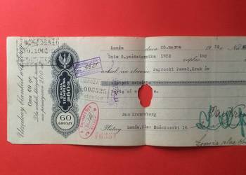 ( 1527 ) Weksel Wystawiony W Łomży 24