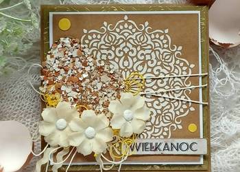 Kartka świąteczna, wielkanocna, hand made