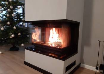 Ramka czarny granit do kominka 3 szyby DEFRO INTRA XSM C