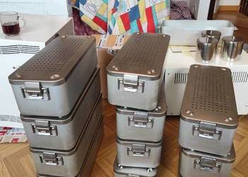 Kontenery kasety do sterylizacji narzędzi perforowane  autoklaw 19szt.