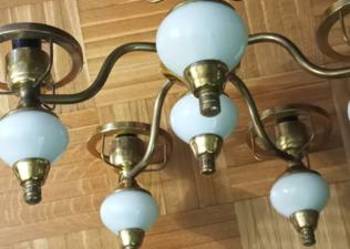 Żyrandol mosiężny 5 punktowy