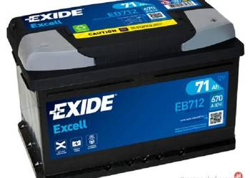 Akumulator Exide Excell 71Ah 670A PRAWY PLUS DOWÓZ GRATIS
