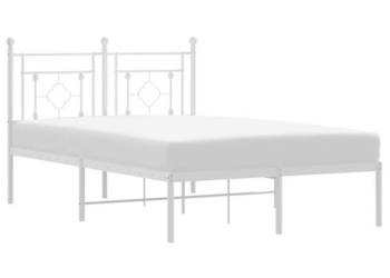 Łóżko Metalowe Białe Rama Łóżka Ze Stelażem Biała 120x200 cm WM-374386