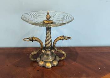 Piękna unikalna mosiężna patera, owocarka, polecam