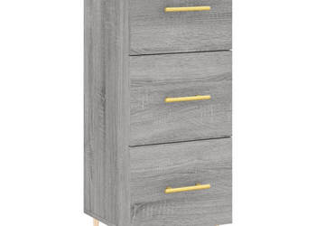 Szafka szary dąb sonoma 345x34x90 cm materiał drewnopochodny WM-828594