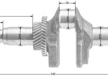 Wał korbowy Loncin 1P88F 1P90F 1P92F CZĘŚĆ ORYGINALNA 130290102-0001