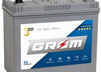Akumulator 45Ah 430A GROM Premium Japan PRAWY PLUS DTR