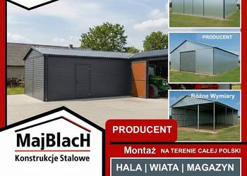 A100-Blaszak Garaż  w kształcie L |Blaszak| PRODUCENT |Montaż  -  Maj-Blach
