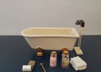 Miniaturowa porcelanowa wanna dla lalek #miniatury #skala1:12 #lalki #domek